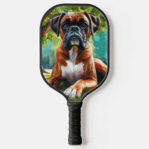 Raquette De Pickleball Boxer Chien Wiggle Buttes & Tail Wags 🐾