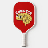 Raquette De Pickleball Braining Engineer Ornament en céramique (Verso)