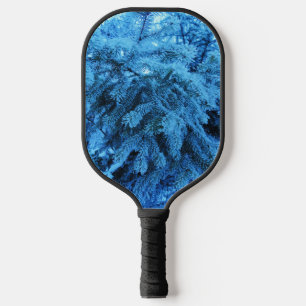 Raquette De Pickleball Branches d'épinette recouvertes de cristaux de nei