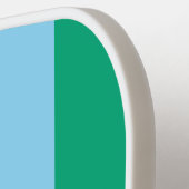 Raquette De Pickleball Bright Green and Blue Stripes | Ciao Bella (Détail gauche)