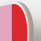 Raquette De Pickleball Bright Red and Pink Stripes | Ciao Bella (Détail gauche)