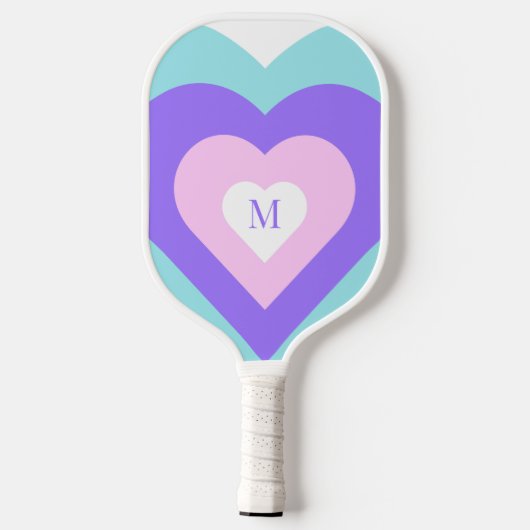 Raquette De Pickleball Bright Vibrant Y2k 2000s Coeurs multiples Pickleba (Verso)