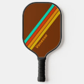Raquette De Pickleball Brouillard du sol forestier rayé de nom (Verso)