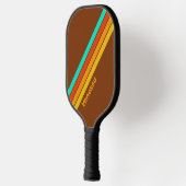 Raquette De Pickleball Brouillard du sol forestier rayé de nom (Gauche)