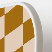 Raquette De Pickleball Brown and beige checkerboard pattern (Détail gauche)