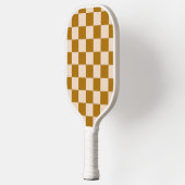 Raquette De Pickleball Brown and beige checkerboard pattern (Gauche)