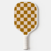 Raquette De Pickleball Brown and beige checkerboard pattern (Recto)