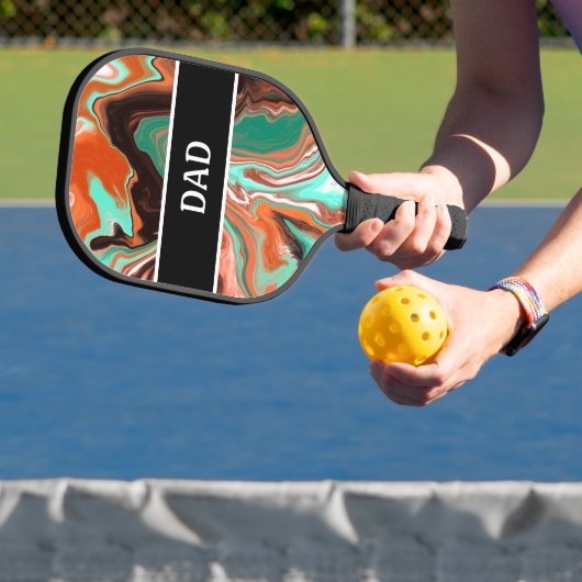 Raquette De Pickleball Brown, Vert, Black Marble Pour Peinture Effet (Insitu)