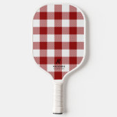 Raquette De Pickleball Buffle blanc rouge plaqué Monogramme (Verso)