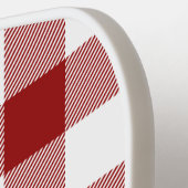 Raquette De Pickleball Buffle blanc rouge plaqué Monogramme (Détail gauche)