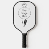 Raquette De Pickleball Buffle noir silhouette (Verso)