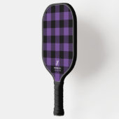 Raquette De Pickleball Buffle noir violet plaqué Monogramme (Gauche)