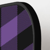 Raquette De Pickleball Buffle noir violet plaqué Monogramme (Détail gauche)