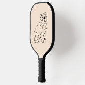 Raquette De Pickleball bulldog, dessin de chien (Gauche)