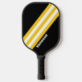 Raquette De Pickleball Bumblebee Nostalgale rayures avec nom (Recto)