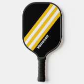 Raquette De Pickleball Bumblebee Nostalgale rayures avec nom (Verso)