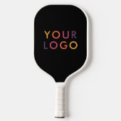 Raquette De Pickleball Business Logo Black (Verso)