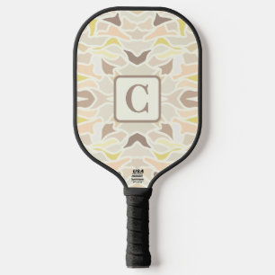 Raquette De Pickleball C’est un Motif Abstrait géométrique si ivoire