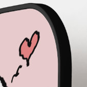 Raquette De Pickleball cacahuètes | Coeurs de snoopy (Détail gauche)