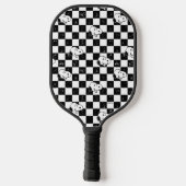 Raquette De Pickleball cacahuètes | Drapeau À damiers Snoopy (Verso)