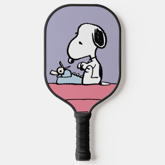Raquette De Pickleball cacahuètes | Snoopy à la machine à écrire 2 (Recto)