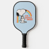 Raquette De Pickleball cacahuètes | Snoopy Je suis fier de moi (Verso)