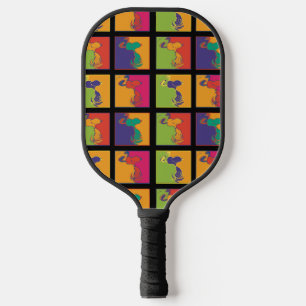 Raquette De Pickleball cacahuètes   Snoopy Pop Art Moderne