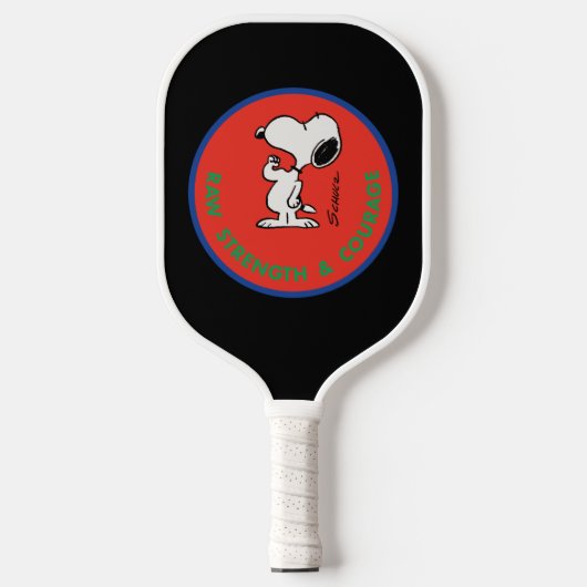 Raquette De Pickleball cacahuètes | Snoopy Raw Force & Courage Badge (Recto)