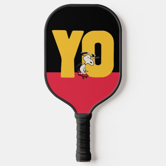 Raquette De Pickleball cacahuètes | Snoopy YO Skateboard (Recto)