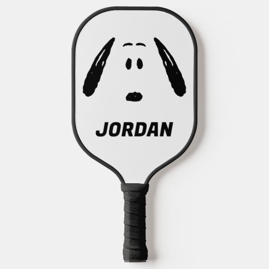 Raquette De Pickleball cacahuètes | Visage Snoopy | Ajouter Votre Nom (Recto)