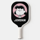 Raquette De Pickleball cacahuètes | Visages de Lucy | Ajouter Votre Nom (Verso)