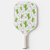 Raquette De Pickleball Cactus mignons avec le coeur en vert (Verso)