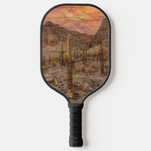 Raquette De Pickleball Cactus Organ Pipe sur Grain de Bois Photo de Couch