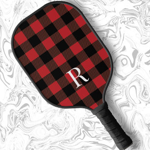 Raquette De Pickleball Cadeau classique monogramme de buffle plaid cadeau