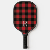 Raquette De Pickleball Cadeau classique monogramme de buffle plaid cadeau (Recto)