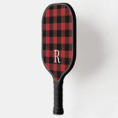 Raquette De Pickleball Cadeau classique monogramme de buffle plaid cadeau (Gauche)