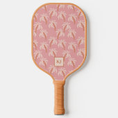 Raquette De Pickleball Cadeau de vacances Boho Palm Nom personnalisé (Recto)