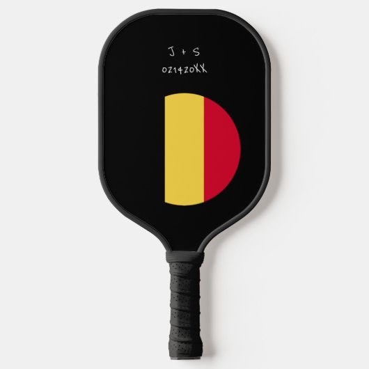Raquette De Pickleball Cadeau Drapeau Personnalisé Belgique (Recto)