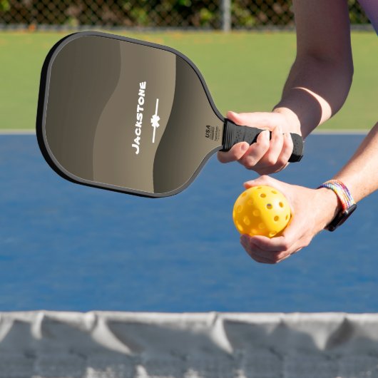 Raquette De Pickleball Cadeau Pour Lui Script Moderne Nom Cool Camo Impri (Insitu)