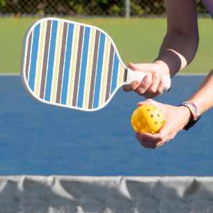 Raquette De Pickleball Café Popcorn Beurré Brown Sonic Blue Stripes