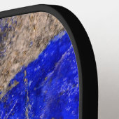 Raquette De Pickleball Calligraphie Abstraite Lapis Lazuli Blue Granite (Détail gauche)