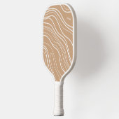 Raquette De Pickleball Camel Brown Wave Moderne Personnalisé (Gauche)