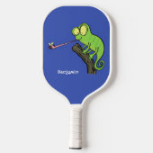 Raquette De Pickleball Cameleon lézard de dessin animé vert drôle mignon  (Verso)