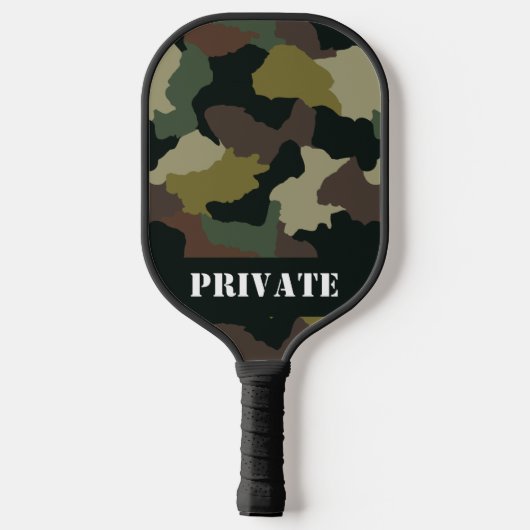 Raquette De Pickleball Caméra Personnalisé Tons De Terre | Camouflage Bro (Verso)