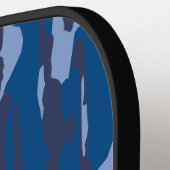 Raquette De Pickleball Camo bleu Motif militaire Camouflage bleu (Détail gauche)