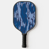 Raquette De Pickleball Camo bleu Motif militaire Camouflage bleu (Verso)