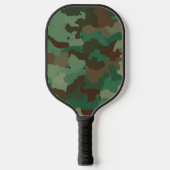 Raquette De Pickleball Camo Camouflage Militaire Nom Monogramme (Recto)