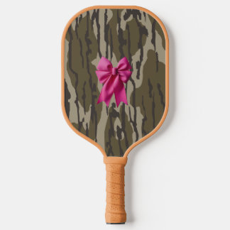 Raquette De Pickleball Camo Fille Ruban Rose Arc Bas Camo Bottom Lands