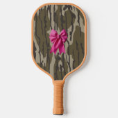 Raquette De Pickleball Camo Filles Camo Pink Ribbon Bow Bottomland Camo (Verso)
