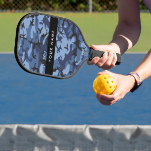 Raquette De Pickleball Camouflage Bleu Marine Personnalisez votre nom